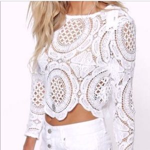 BOOHOO WOMAN'S HOLLY CROCHET LACE
ZIP BACK CROP